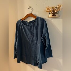 Sundance Deep Blue Long Sleeve Top